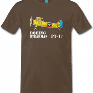 T-Shirt braun mit Boeing Stearman
