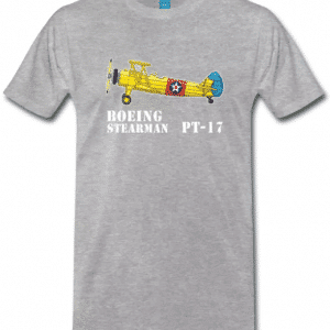 T-Shirt grau mit Boeing Stearman