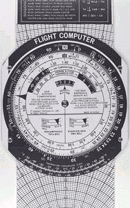 Navigationsrechner Hartkarton für Flugschüler