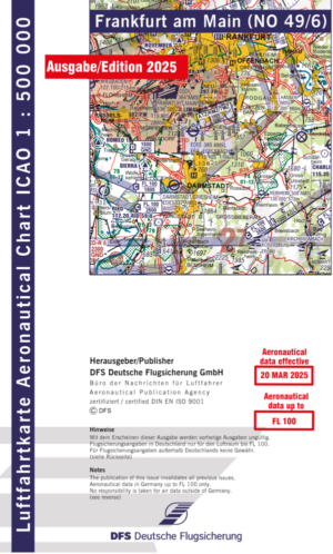 ICAO Karte Motorflug Frankfurt