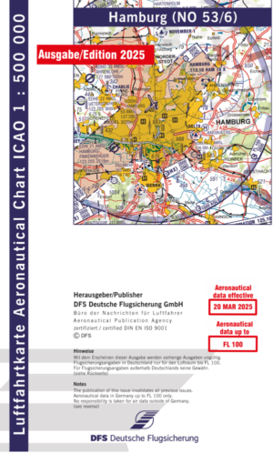 ICAO Karte Motorflug Hamburg