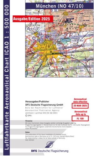 ICAO-Karte - Jahr 2025 - Motorflug - 1:500.000 - München