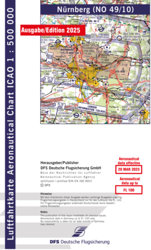 ICAO-Karte - Jahr 2025 - Motorflug - 1:500.000 - Nürnberg