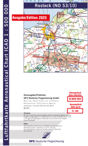 ICAO-Karte - Jahr 2025 - Motorflug - 1:500.000 - Rostock