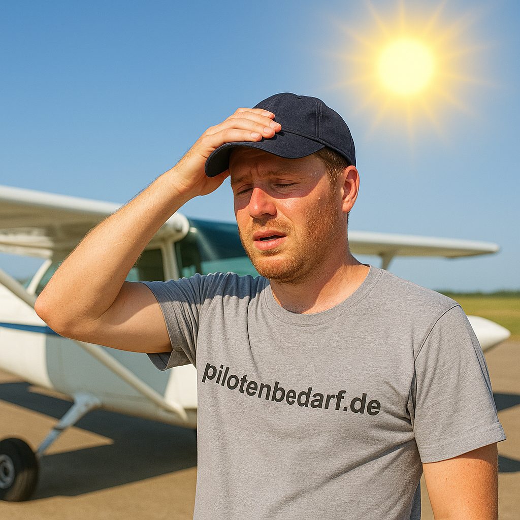 Pilot in der Hitze